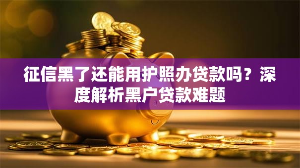 征信黑了还能用护照办贷款吗？深度解析黑户贷款难题