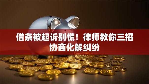 借条被起诉别慌!律师教你三招协商化解纠纷 借条被起诉别慌!律师教你三招协商化解纠纷