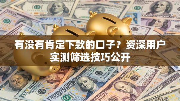 有没有肯定下款的口子?资深用户实测筛选技巧公开 有没有肯定下款的口子?资深用户实测筛选技巧公开