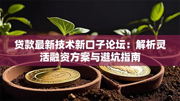 贷款最新技术新口子论坛：解析灵活融资方案与避坑指南