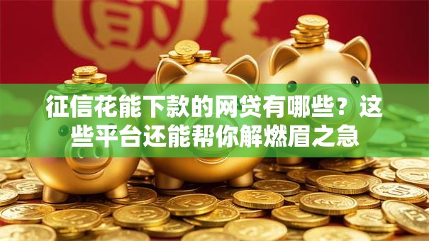 征信花能下款的网贷有哪些？这些平台还能帮你解燃眉之急