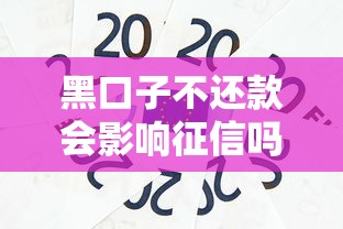 黑口子不还款会影响征信吗？揭秘贷款背后的信用风险