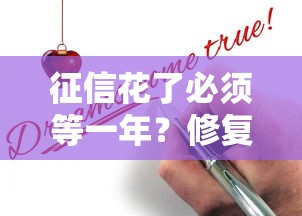 征信花了必须等一年？修复攻略助你快速申请贷款