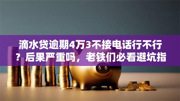 滴水贷逾期4万3不接电话行不行？后果严重吗，老铁们必看避坑指南！