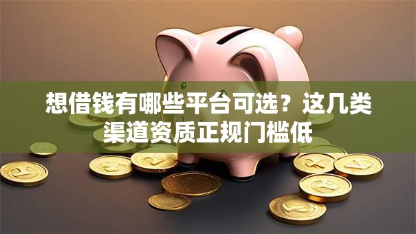 想借钱有哪些平台可选？这几类渠道资质正规门槛低