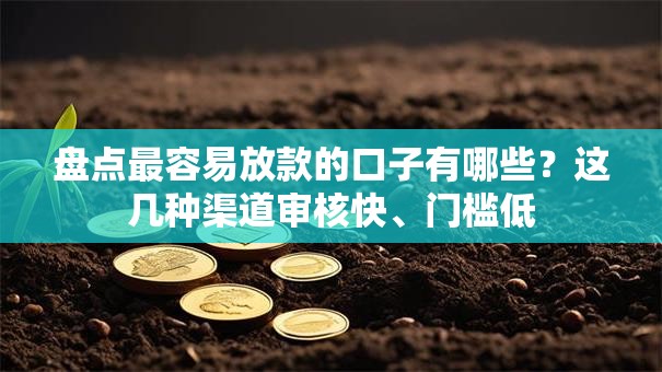 盘点最容易放款的口子有哪些？这几种渠道审核快、门槛低