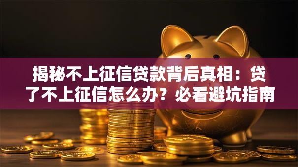揭秘不上征信贷款背后真相：贷了不上征信怎么办？必看避坑指南