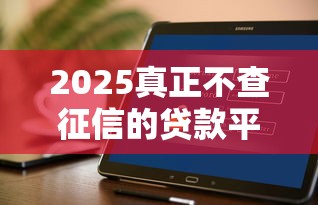 2025真正不查征信的贷款平台推荐，这几个渠道太靠谱！