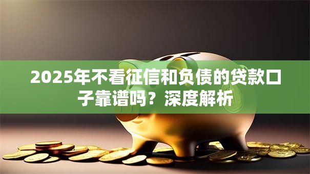 2025年不看征信和负债的贷款口子靠谱吗？深度解析