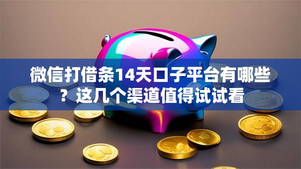 微信打借条14天口子平台有哪些？这几个渠道值得试试看