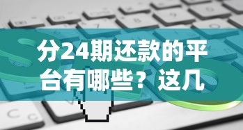 分24期还款的平台有哪些？这几类靠谱渠道值得了解