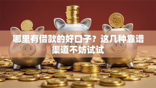 哪里有借款的好口子？这几种靠谱渠道不妨试试