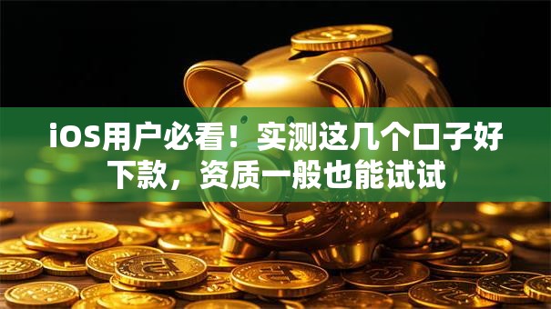 iOS用户必看！实测这几个口子好下款，资质一般也能试试
