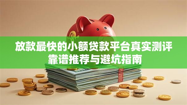 放款最快的小额贷款平台真实测评 靠谱推荐与避坑指南