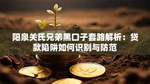 阳泉关氏兄弟黑口子套路解析：贷款陷阱如何识别与防范