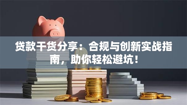 贷款干货分享：合规与创新实战指南，助你轻松避坑！