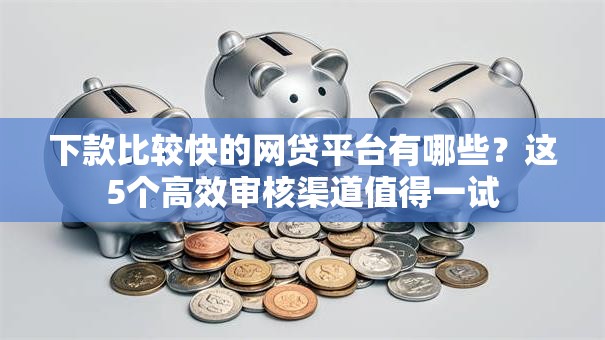 下款比较快的网贷平台有哪些？这5个高效审核渠道值得一试