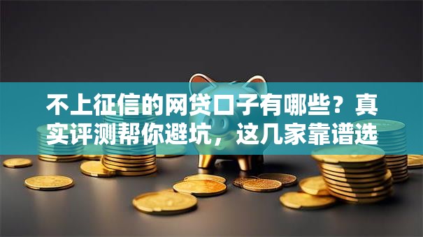 不上征信的网贷口子有哪些？真实评测帮你避坑，这几家靠谱选择！