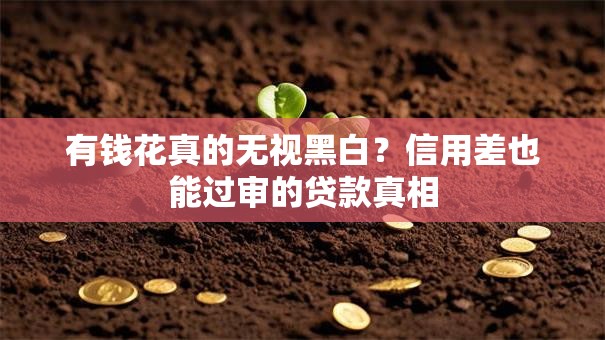 有钱花真的无视黑白？信用差也能过审的贷款真相