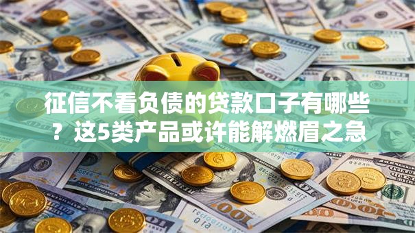 征信不看负债的贷款口子有哪些？这5类产品或许能解燃眉之急