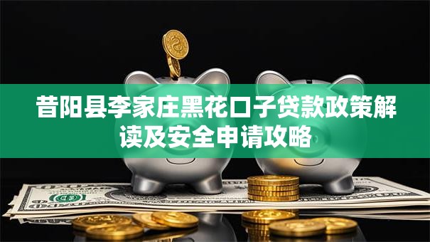 昔阳县李家庄黑花口子贷款政策解读及安全申请攻略