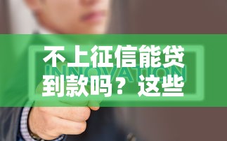 不上征信能贷到款吗？这些渠道或许能帮你解决难题！