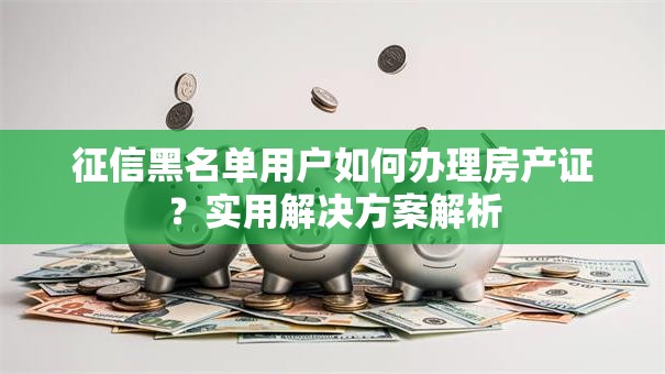 征信黑名单用户如何办理房产证？实用解决方案解析