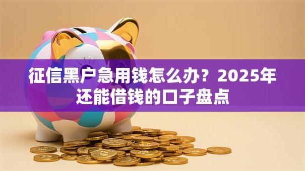 征信黑户急用钱怎么办？2025年还能借钱的口子盘点