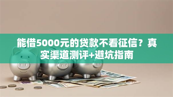 能借5000元的贷款不看征信？真实渠道测评+避坑指南