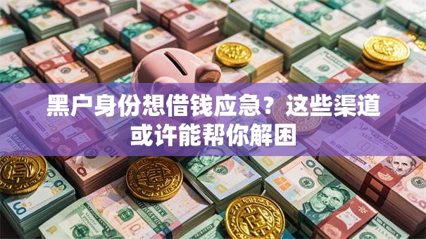 黑户身份想借钱应急？这些渠道或许能帮你解困