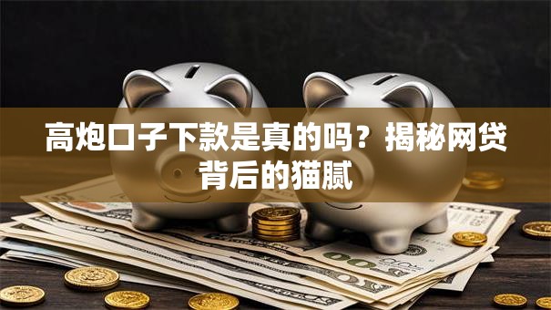 高炮口子下款是真的吗？揭秘网贷背后的猫腻