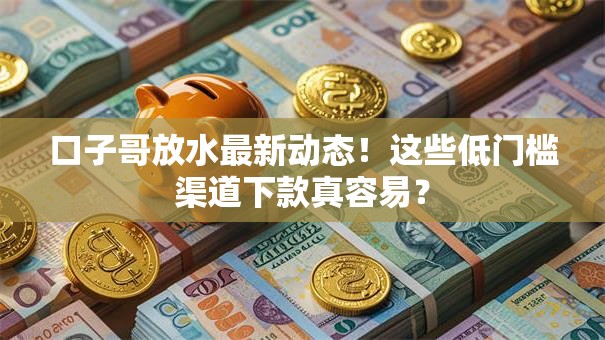 口子哥放水最新动态！这些低门槛渠道下款真容易？