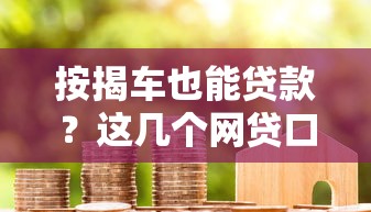 按揭车也能贷款？这几个网贷口子让你轻松周转