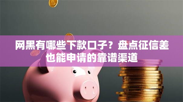 网黑有哪些下款口子？盘点征信差也能申请的靠谱渠道