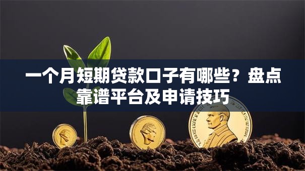 一个月短期贷款口子有哪些？盘点靠谱平台及申请技巧