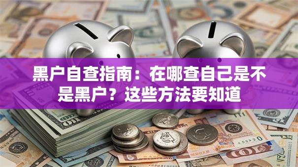 黑户自查指南：在哪查自己是不是黑户？这些方法要知道