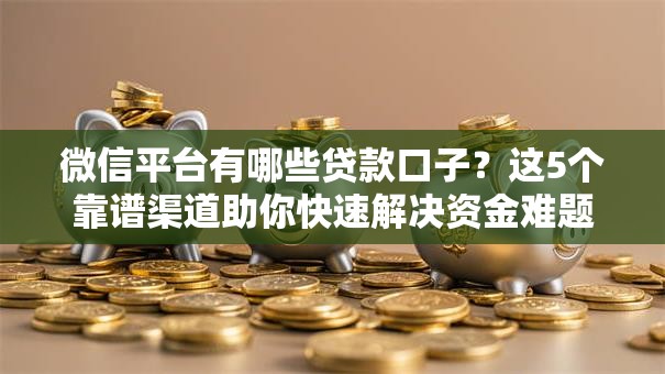 微信平台有哪些贷款口子？这5个靠谱渠道助你快速解决资金难题