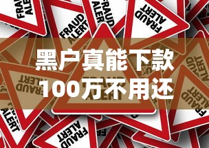 黑户真能下款100万不用还款？揭秘背后真相与风险