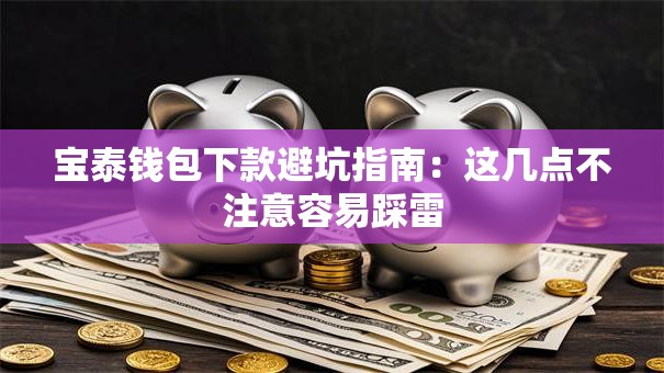 宝泰钱包下款避坑指南:这几点不注意容易踩雷 宝泰钱包下款避坑指南:这几点不注意容易踩雷