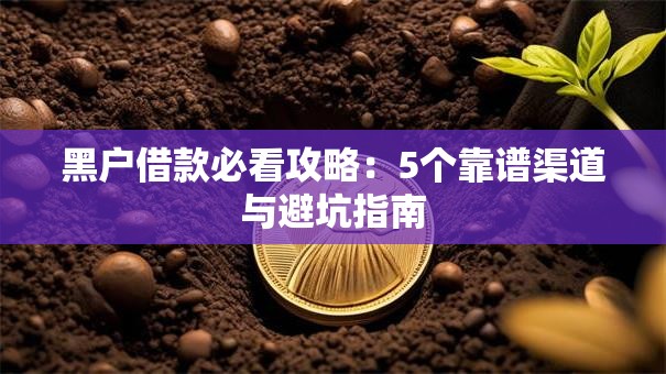 黑户借款必看攻略:5个靠谱渠道与避坑指南 黑户借款必看攻略:5个靠谱渠道与避坑指南