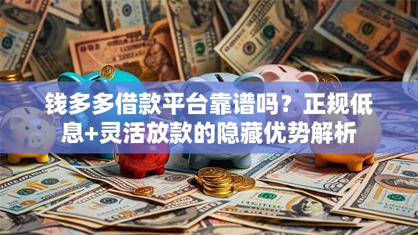 钱多多借款平台靠谱吗？正规低息+灵活放款的隐藏优势解析