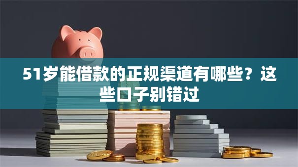 51岁能借款的正规渠道有哪些?这些口子别错过 51岁能借款的正规渠道有哪些?这些口子别错过