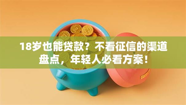 18岁也能贷款？不看征信的渠道盘点，年轻人必看方案！