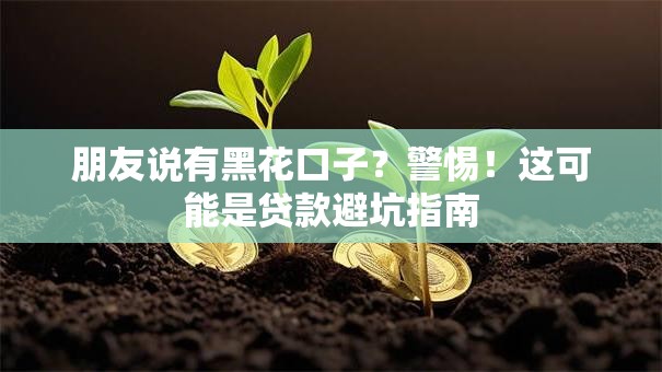 朋友说有黑花口子?警惕!这可能是贷款避坑指南 朋友说有黑花口子?警惕!这可能是贷款避坑指南
