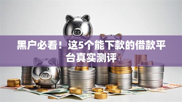 黑户必看!这5个能下款的借款平台真实测评 黑户必看!这5个能下款的借款平台真实测评