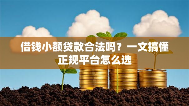借钱小额贷款合法吗?一文搞懂正规平台怎么选 借钱小额贷款合法吗?一文搞懂正规平台怎么选
