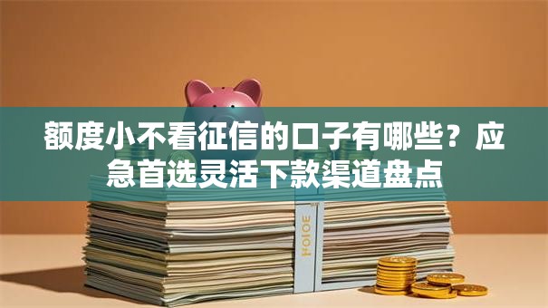 额度小不看征信的口子有哪些？应急首选灵活下款渠道盘点