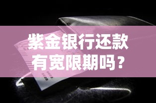 紫金银行还款有宽限期吗?答案全解析,这些细节要注意 紫金银行还款有宽限期吗?答案全解析,这些细节要注意