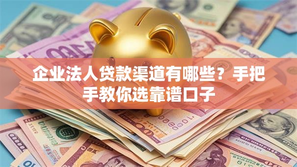 企业法人贷款渠道有哪些?手把手教你选靠谱口子 企业法人贷款渠道有哪些?手把手教你选靠谱口子