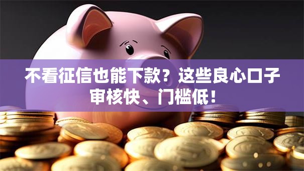 不看征信也能下款?这些良心口子审核快、门槛低! 不看征信也能下款?这些良心口子审核快、门槛低!